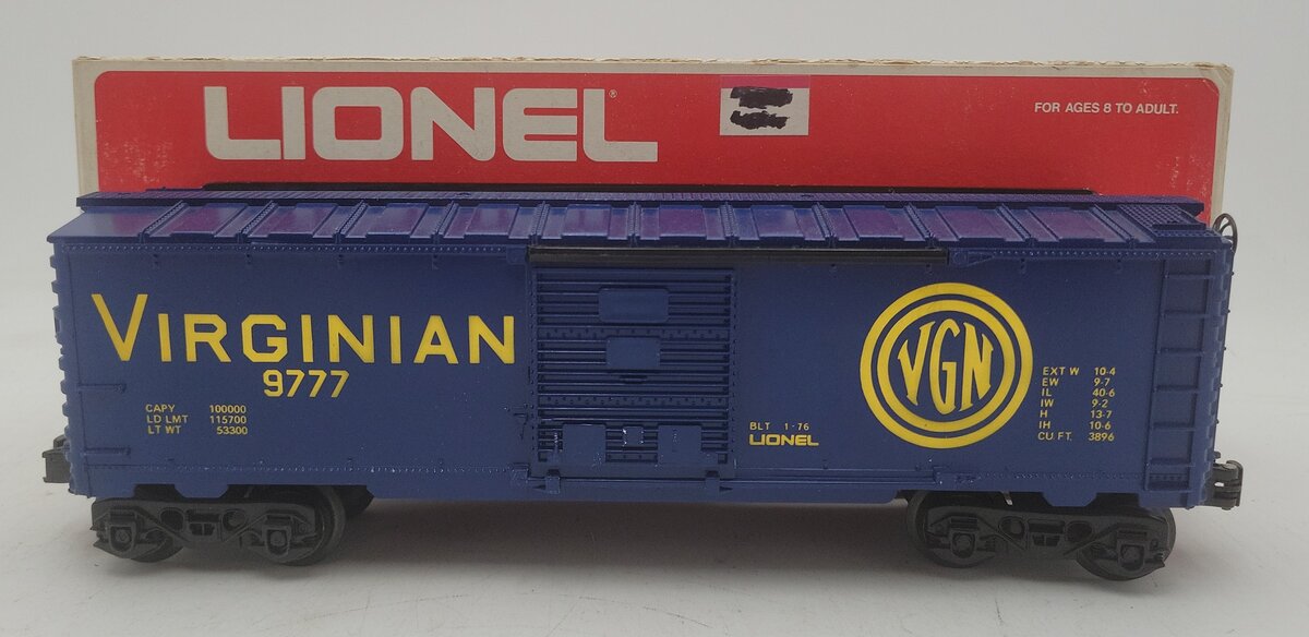 Lionel 6-9777 O Gauge Virginian Boxcar EX/Box