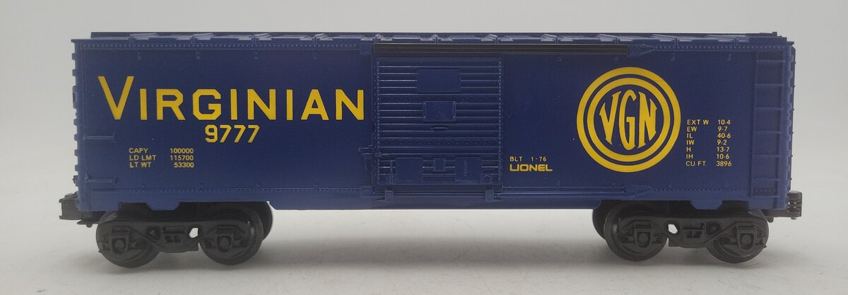 Lionel 6-9777 O Gauge Virginian Boxcar EX/Box