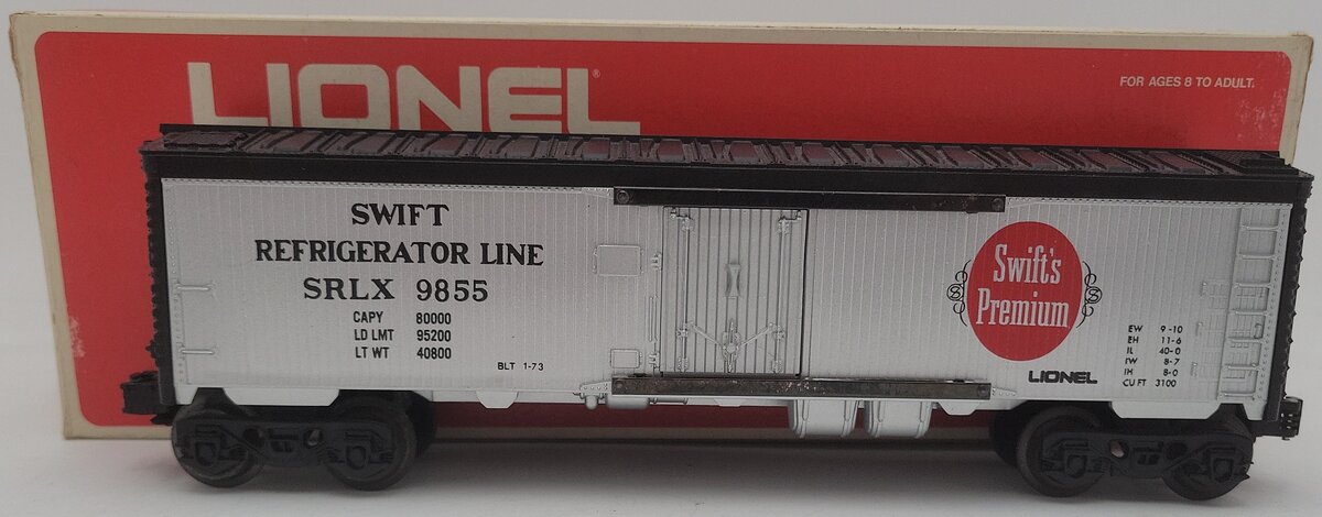 Lionel 6-9855 O Gauge Swift Billboard Reefer Car VG/Box