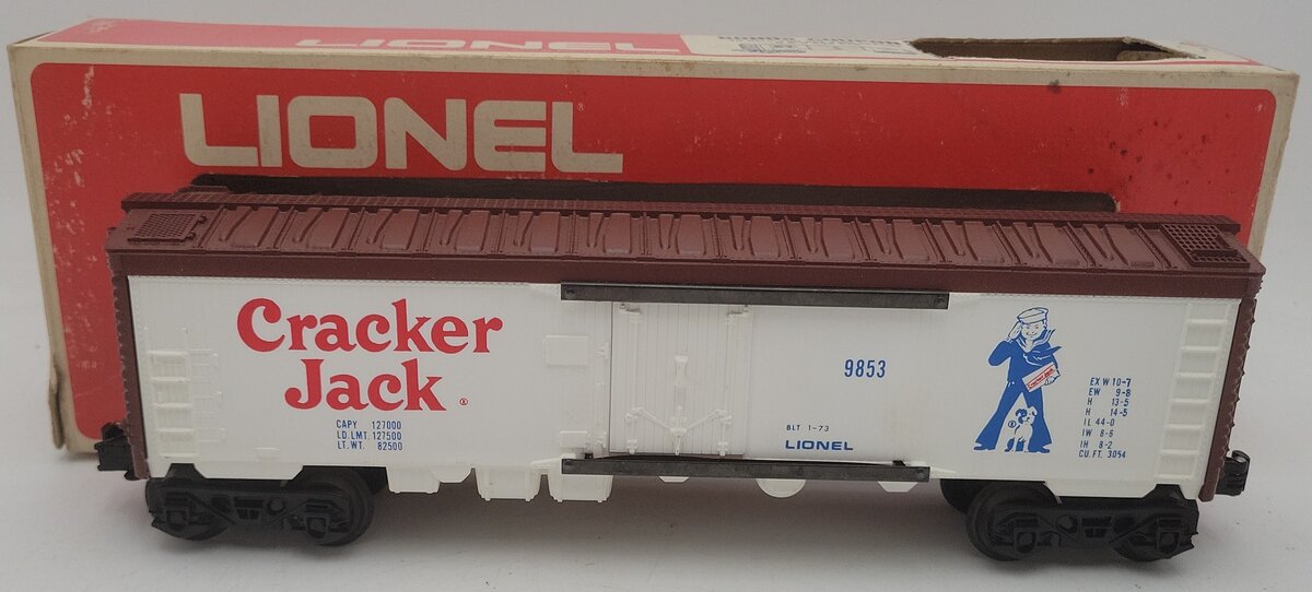 Lionel 6-9853 O Gauge Cracker Jack Billboard Reefer Car EX/Box