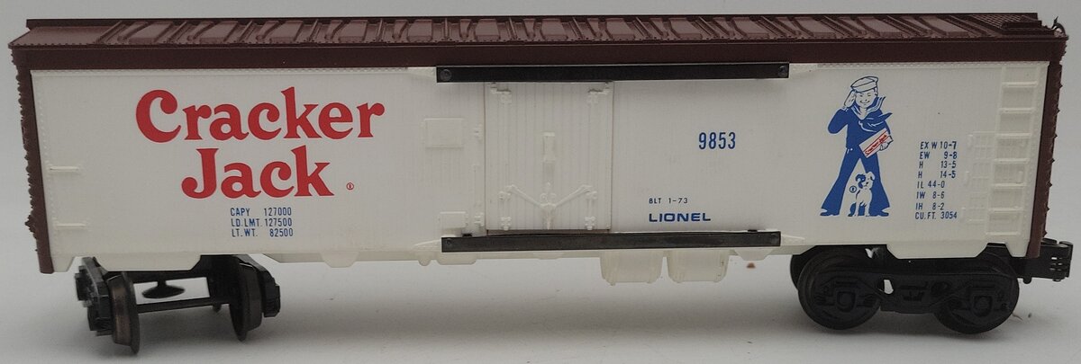 Lionel 6-9853 O Gauge Cracker Jack Billboard Reefer Car EX/Box
