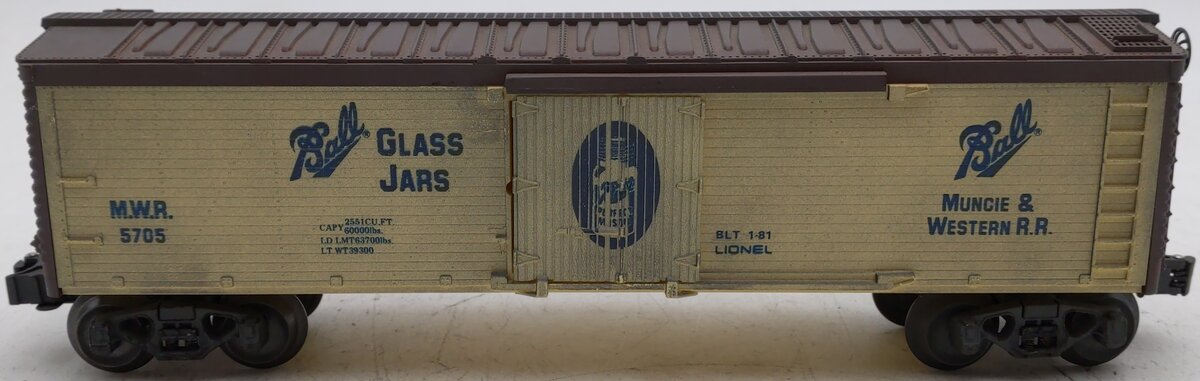 Lionel 6-5705 O Gauge Ball Glass Jars Woodside Reefer EX