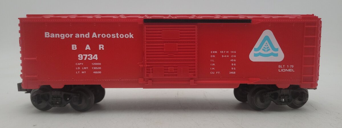 Lionel 6-9734 O Gauge Bangor & Aroostook Boxcar EX