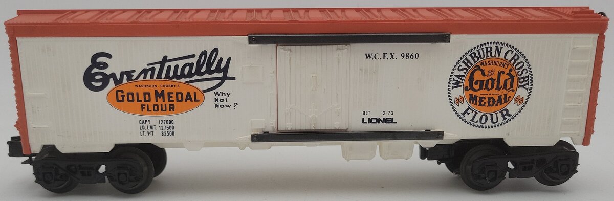 Lionel 6-9860 O Gauge Gold Medal Flour Billboard Reefer Car EX/Box