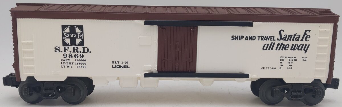 Lionel 6-9869 O Gauge Santa Fe Reefer Car EX/Box