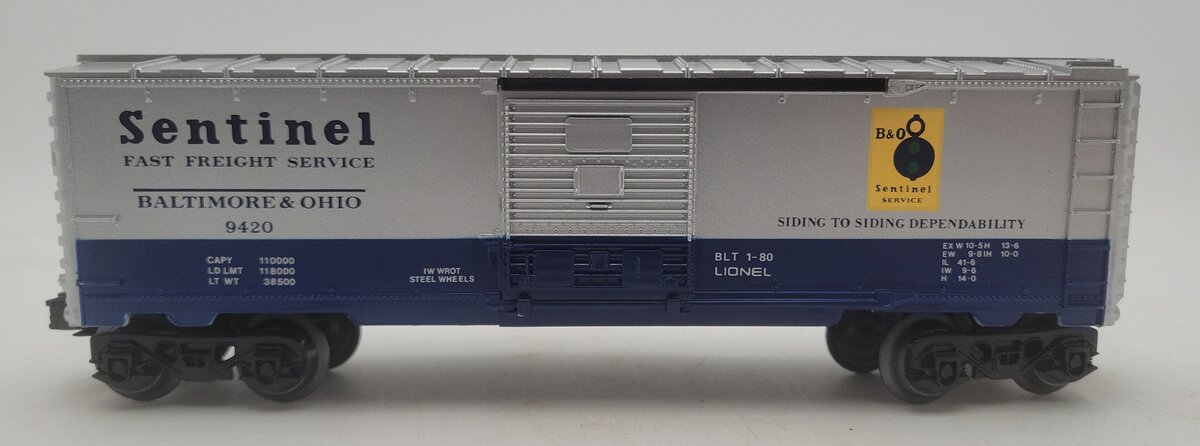 Lionel 6-9420 O Gauge Baltimore & Ohio Sentinel Boxcar EX/Box