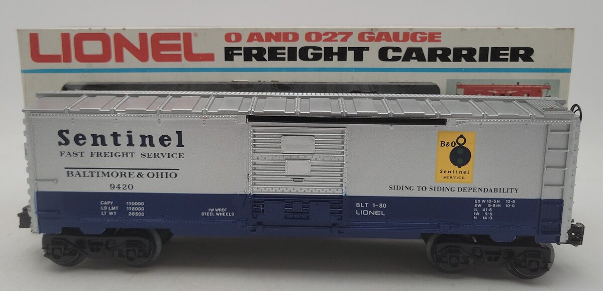 Lionel 6-9420 O Gauge Baltimore & Ohio Sentinel Boxcar EX/Box