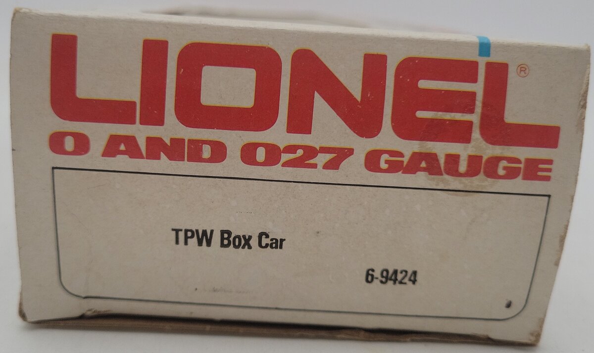 Lionel 6-9424 O Gauge Toledo, Peoria, & Western Boxcar EX/Box