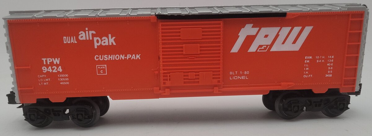 Lionel 6-9424 O Gauge Toledo, Peoria, & Western Boxcar EX/Box