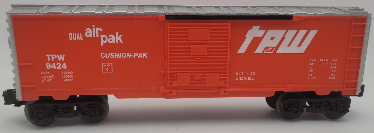 Lionel 6-9424 O Gauge Toledo, Peoria, & Western Boxcar EX/Box