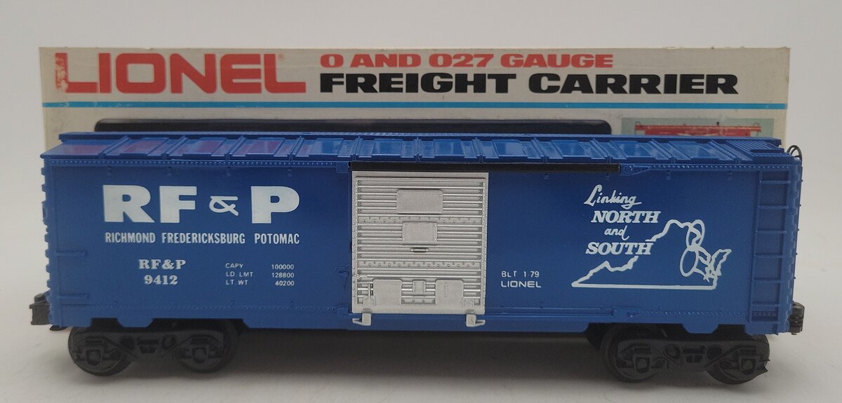 Lionel 6-9412 O Gauge Richmond Fredericksburg & Potomac Boxcar EX/Box