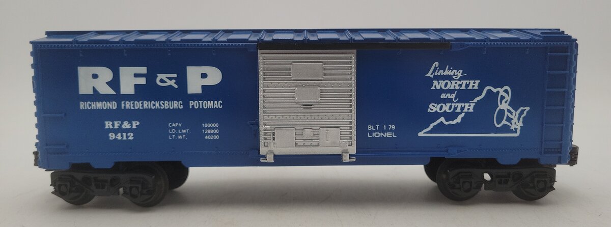 Lionel 6-9412 O Gauge Richmond Fredericksburg & Potomac Boxcar EX/Box
