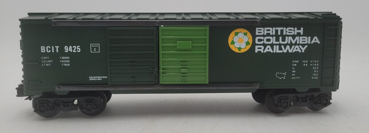 Lionel 6-9425 O Gauge British Columbia Railway Box Car EX/Box