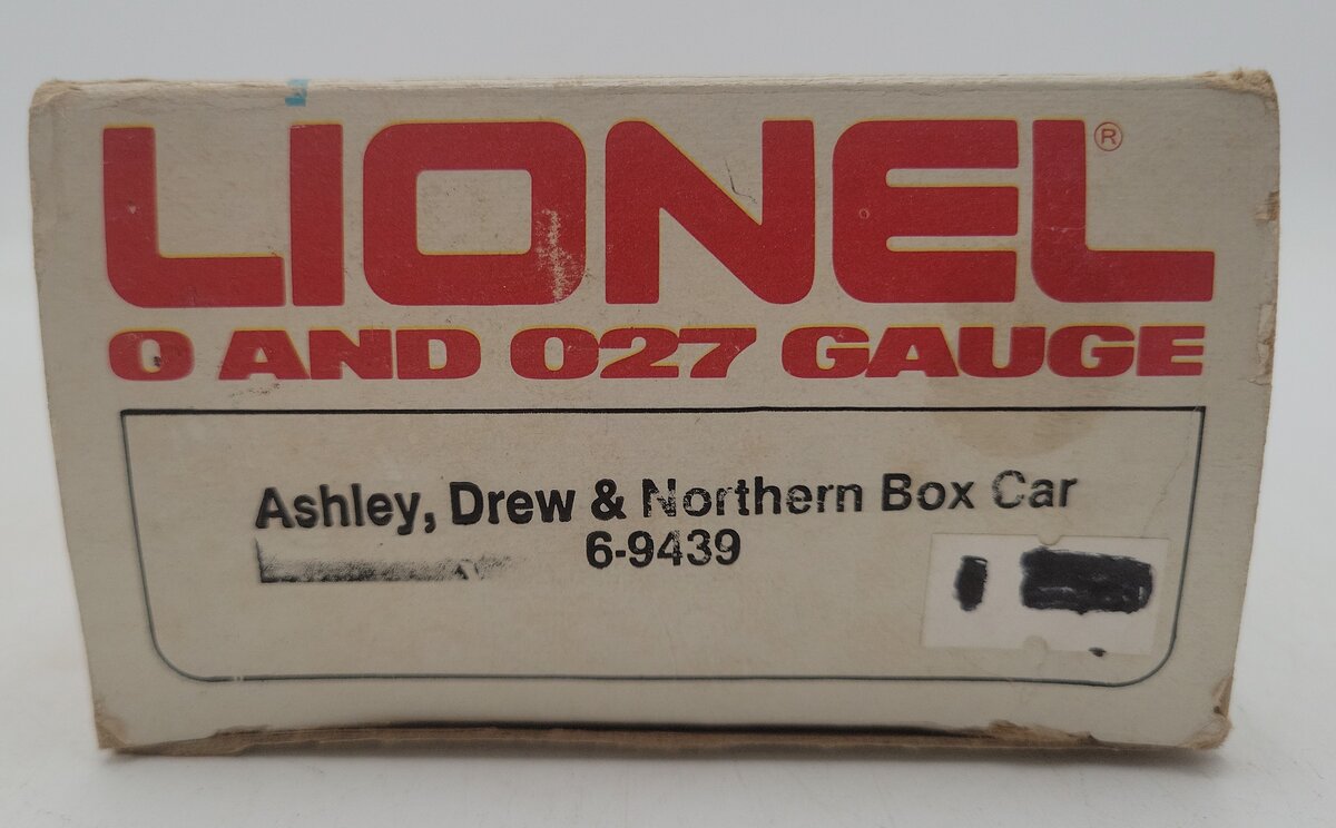 Lionel 6-9439 O Gauge Ashley Drew & Northern Boxcar EX/Box