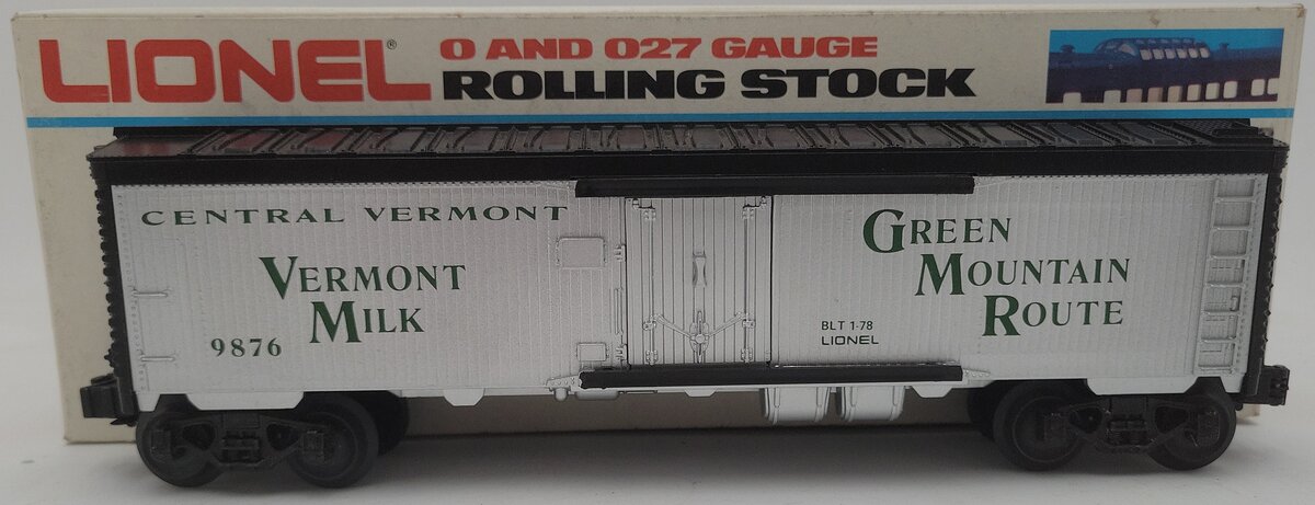 Lionel 6-9876 O Gauge Central Vermont Billboard Refrigerator Car EX/Box