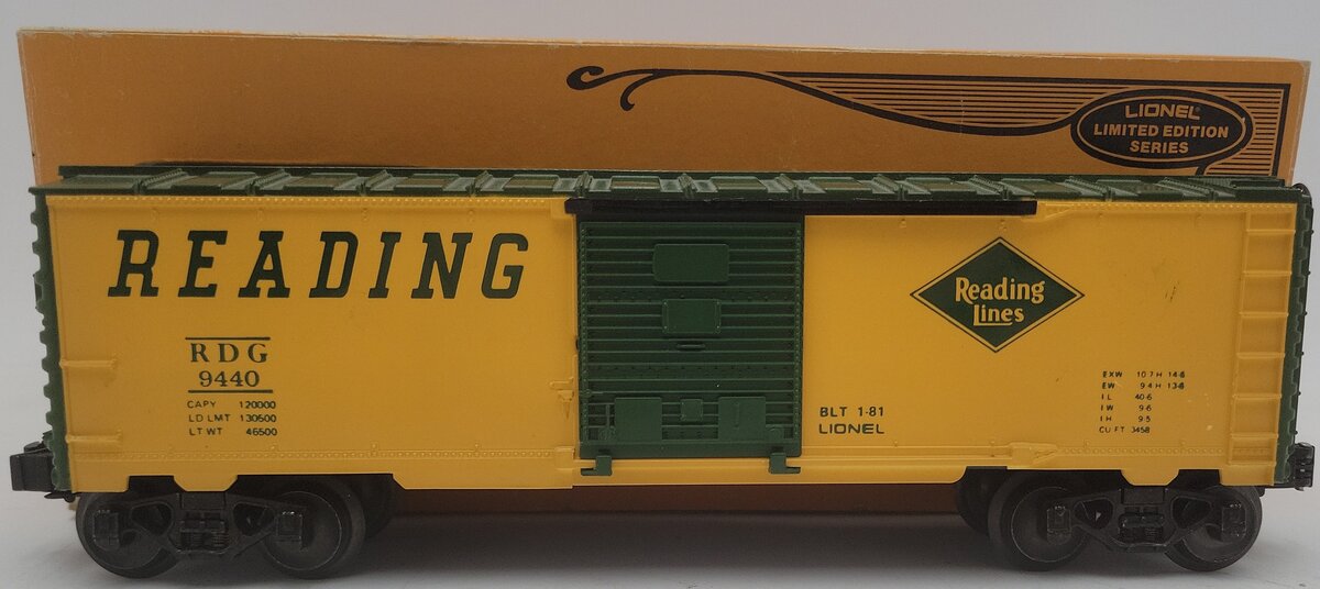 Lionel 6-9440 O Gauge Reading Boxcar #9440 EX/Box