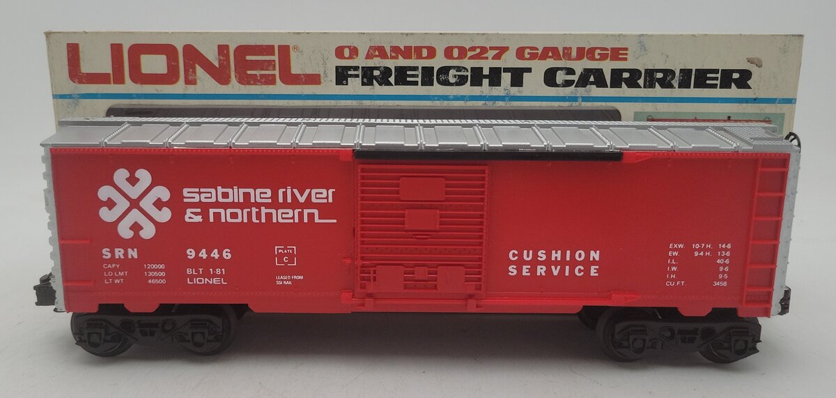 Lionel 6-9446 O Gauge Sabine River & Northern Boxcar VG/Box