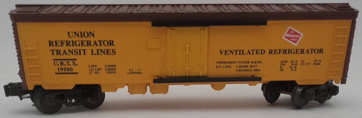 Lionel 6-19500 O Gauge Milwaukee Road Reefer Car #19500 EX/Box