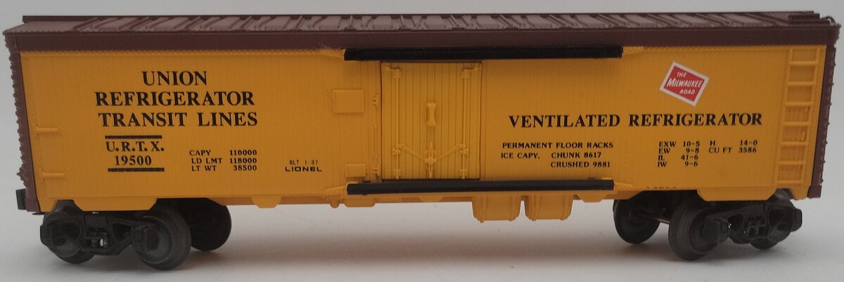 Lionel 6-19500 O Gauge Milwaukee Road Reefer Car #19500 EX/Box