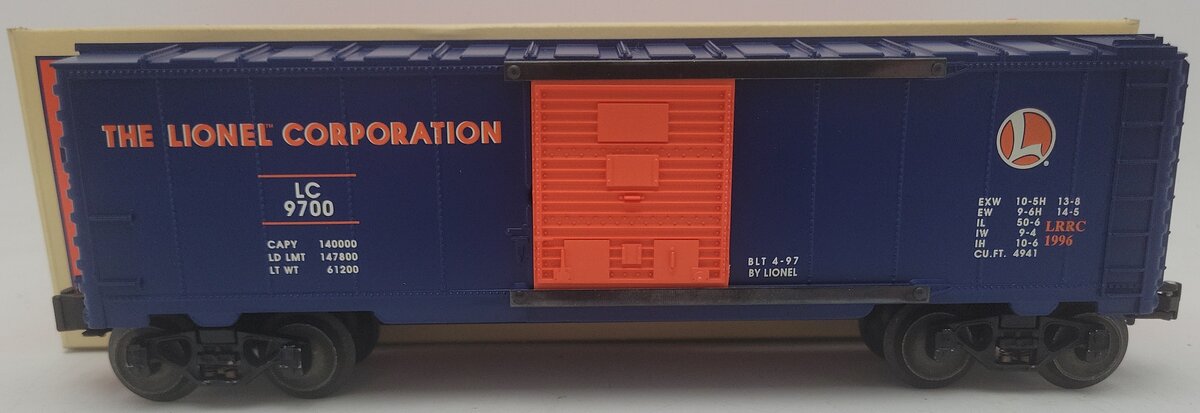 Lionel 6-29200 O Gauge Lionel Railroad Club Boxcar #9700 EX/Box
