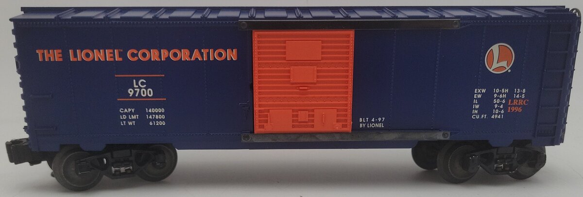 Lionel 6-29200 O Gauge Lionel Railroad Club Boxcar #9700 EX/Box
