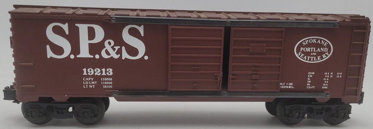 Lionel 6-19213 O Spokane, Portland & Seattle Double Door Boxcar VG/Box