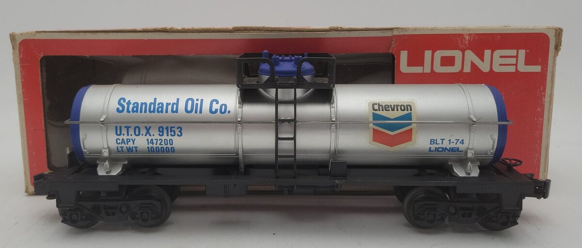 Lionel 6-9153 O Gauge Chevron Single Dome Tank Car VG/Box