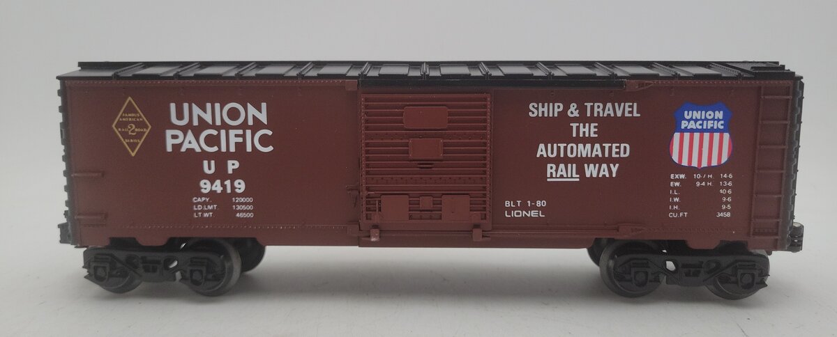 Lionel 6-9419 O Gauge Famous American Railroad Union Pacific Boxcar #9419 VG/Box
