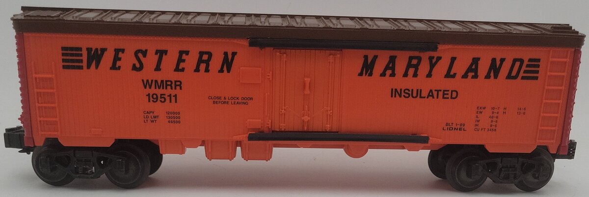 Lionel 6-19511 O Gauge Western Maryland Reefer #19511 (Fallen Flags #4) EX/Box
