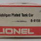 Lionel 6-9156 O Gauge Mobilgas Plated Single Dome Tank Car VG/Box