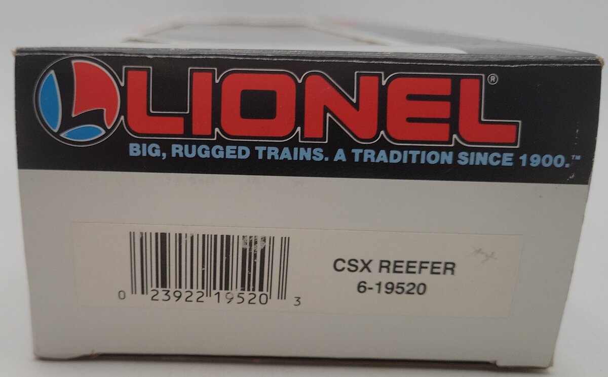 Lionel 6-19520 O Gauge CSX Reefer Car #19520 EX/Box
