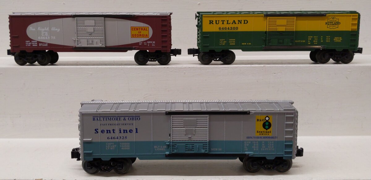 Lionel 6-19276 O Gauge 6464 Boxcar Series V (Set of 3) EX/Box