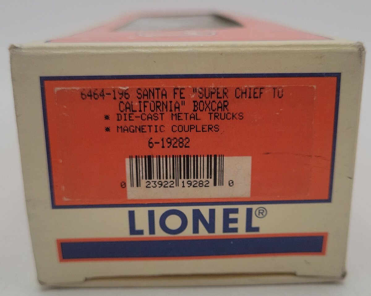 Lionel 6-19282 O Gauge Santa Fe "Super Chief to California" Boxcar 6464-196 EX/Box