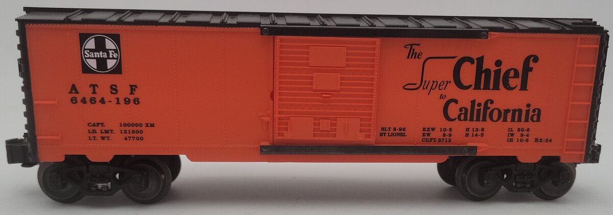 Lionel 6-19282 O Gauge Santa Fe "Super Chief to California" Boxcar 6464-196 EX/Box