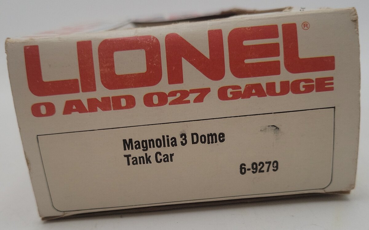 Lionel 6-9279 O Gauge Magnolia 3-Dome Tank Car EX/Box