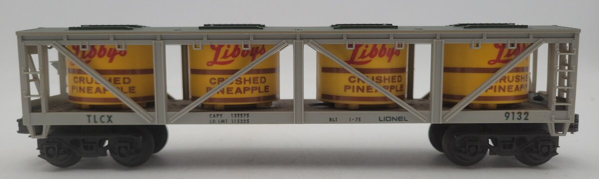 Lionel 6-9132 O Gauge Libbys Crushed Pineapple Vat Car VG/Box