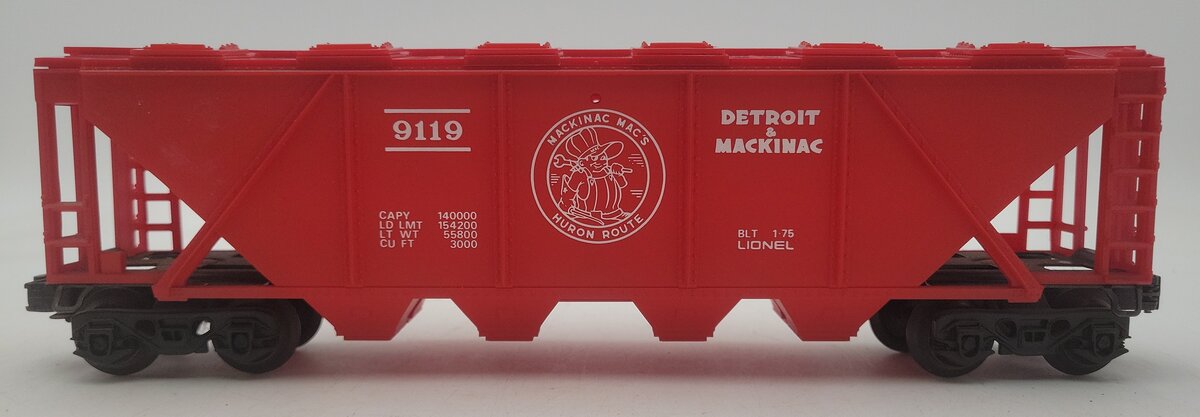 Lionel 6-9119 O Gauge Detroit & Mackinac Covered Hopper EX/Box