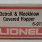 Lionel 6-9119 O Gauge Detroit & Mackinac Covered Hopper EX/Box