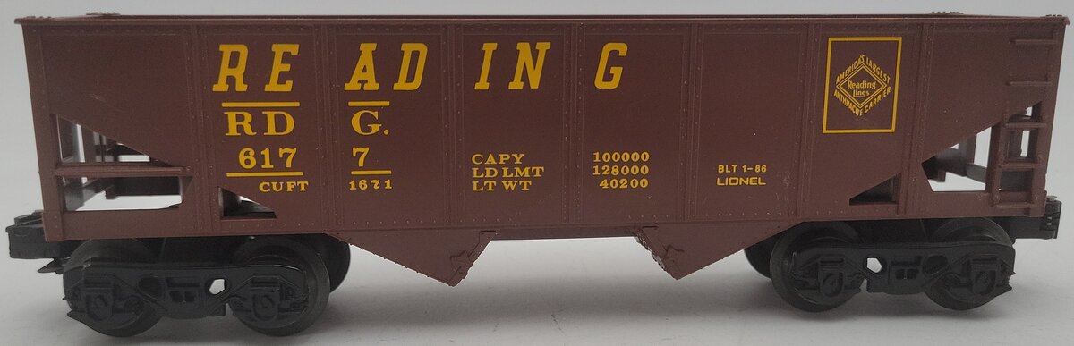 Lionel 6-6177 O Gauge Reading 2-Bay Short Hopper VG