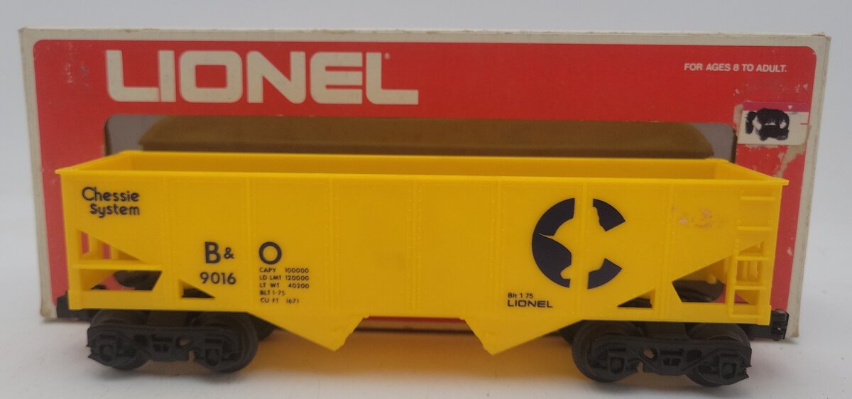 Lionel 6-9016 O Gauge Baltimore & Ohio 2-Bay Hopper VG/Box