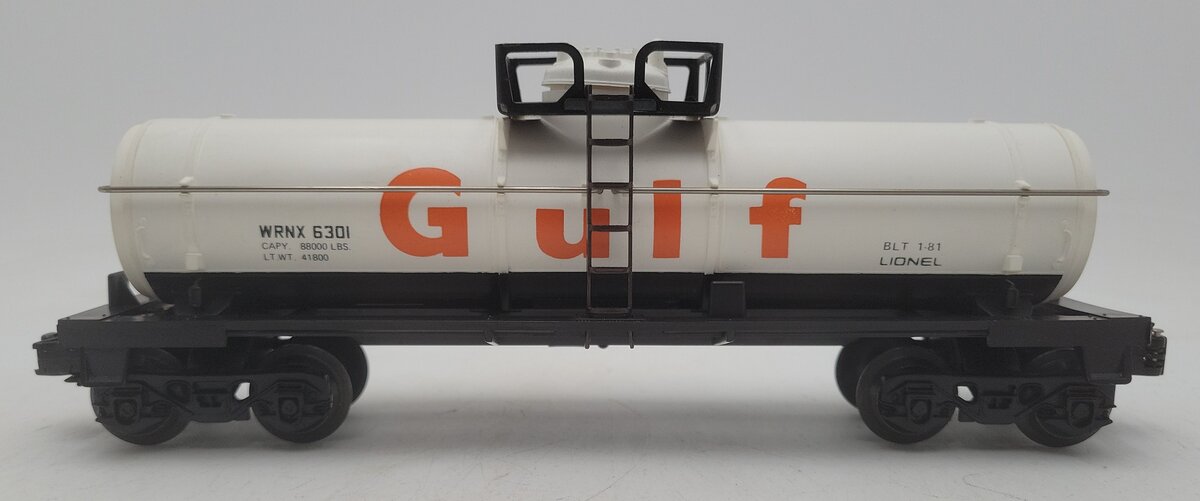 Lionel 6-6301 O Gauge Gulf Oil Single Dome Tank Car EX/Box