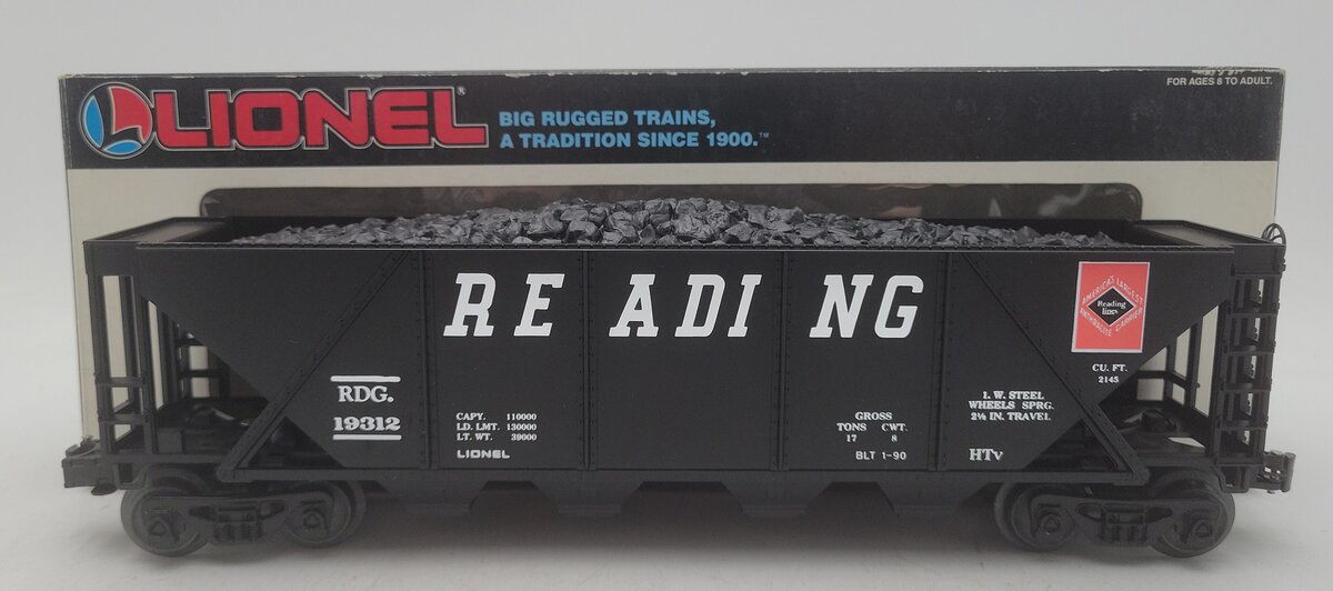 Lionel 6-19312 O Gauge Reading Hopper with Coal Load LN/Box