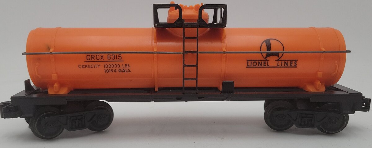 Lionel 6315 Vintage O Unpainted Lionel Line Single Dome Tank Car EX/Box