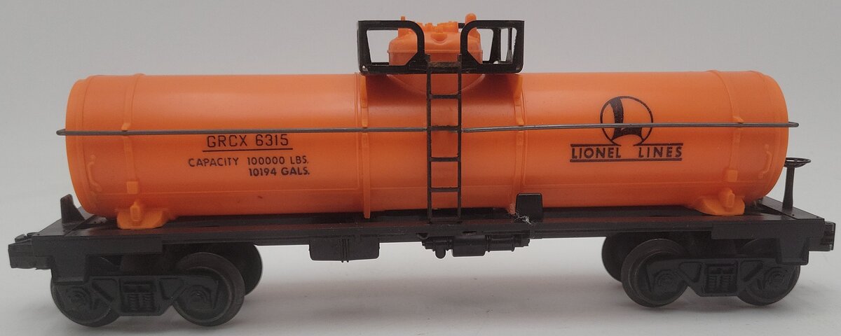 Lionel 6315 Vintage O Unpainted Lionel Line Single Dome Tank Car EX/Box
