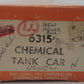 Lionel 6315 Vintage O Unpainted Lionel Line Single Dome Tank Car EX/Box