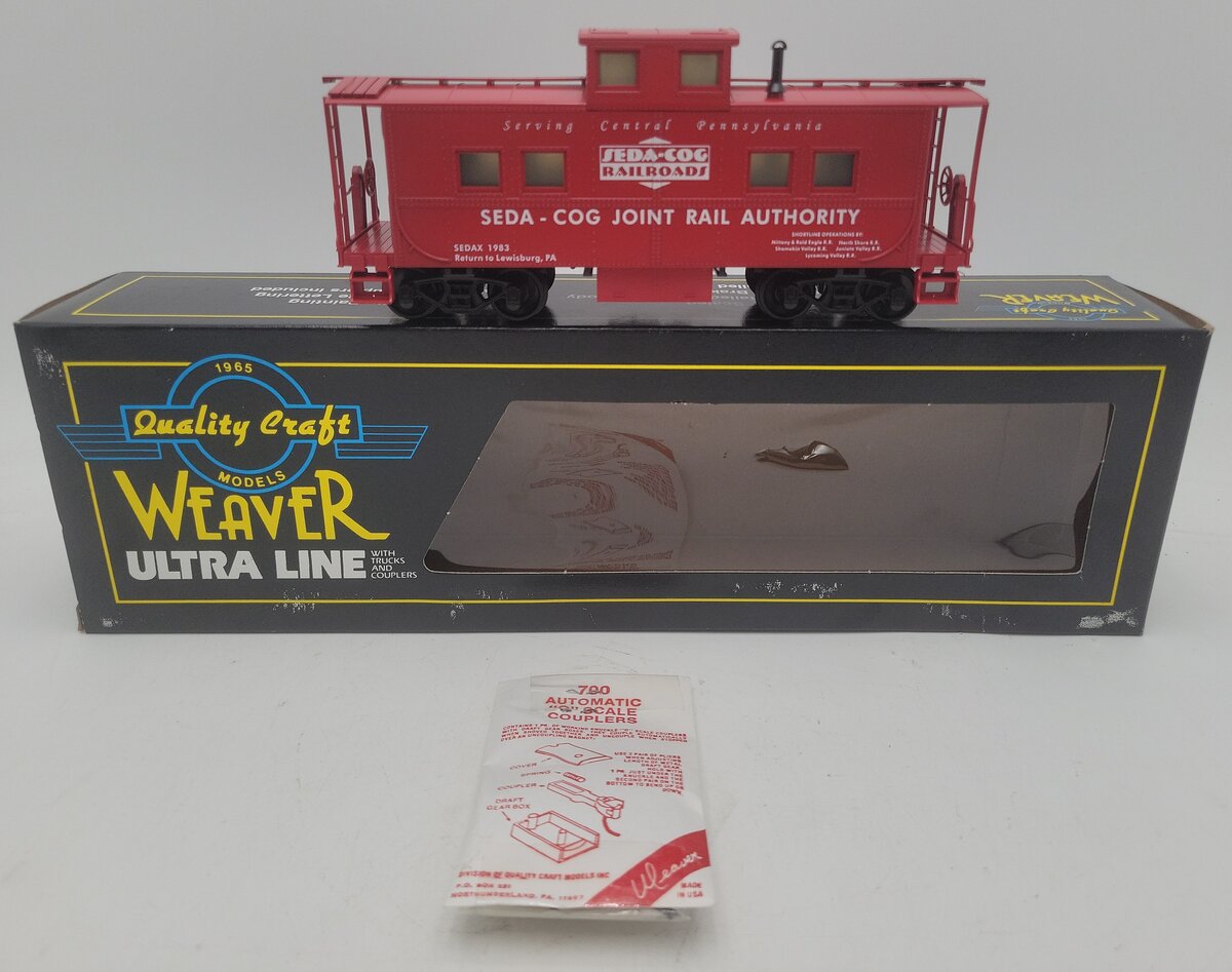 Weaver O Scale 2-Rail SEDA- COG Joint Rail Authority Northeastern Caboose #1983 LN/Box
