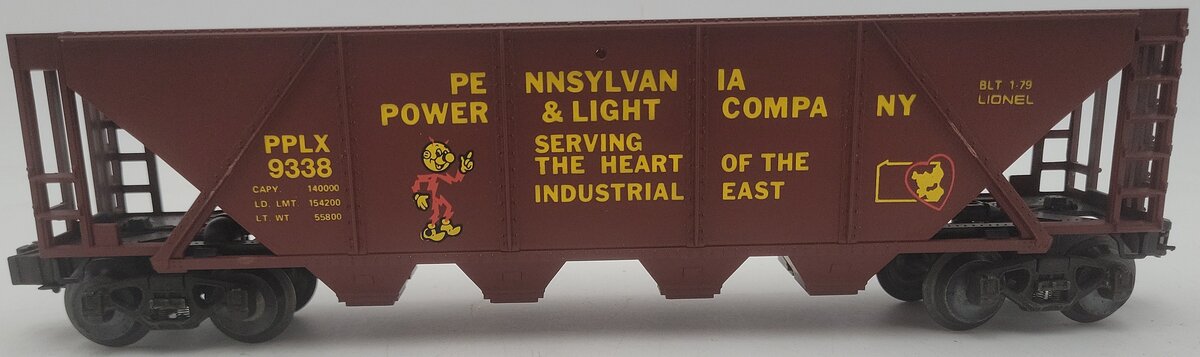 Lionel 6-9338 O Gauge Pennsylvania Power & Light Hopper EX