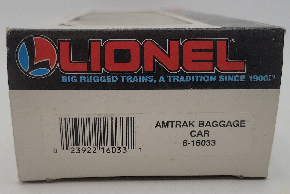 Lionel 6-16033 O Gauge Amtrak Streamlined Baggage Car EX/Box