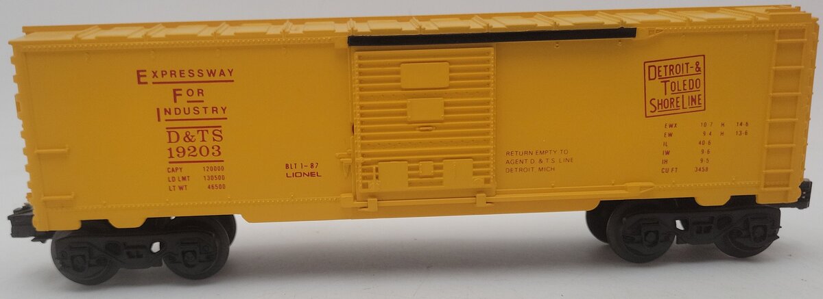 Lionel 6-19203 O Gauge Detroit & Toledo Shoreline Box Car EX/Box