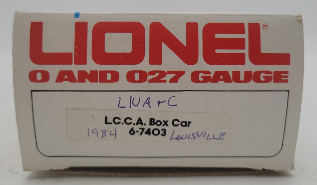 Lionel 6-7403 O Gauge L.C.C.A 1984 LNAC Boxcar EX/Box